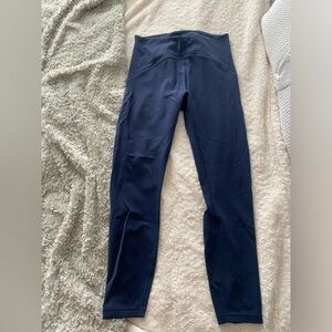 Navy Blue High-Waisted Leggings
